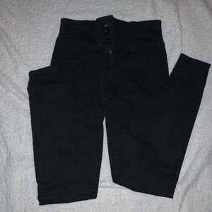 ae super stretch black jeggings